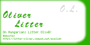 oliver litter business card