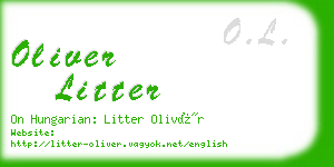 oliver litter business card